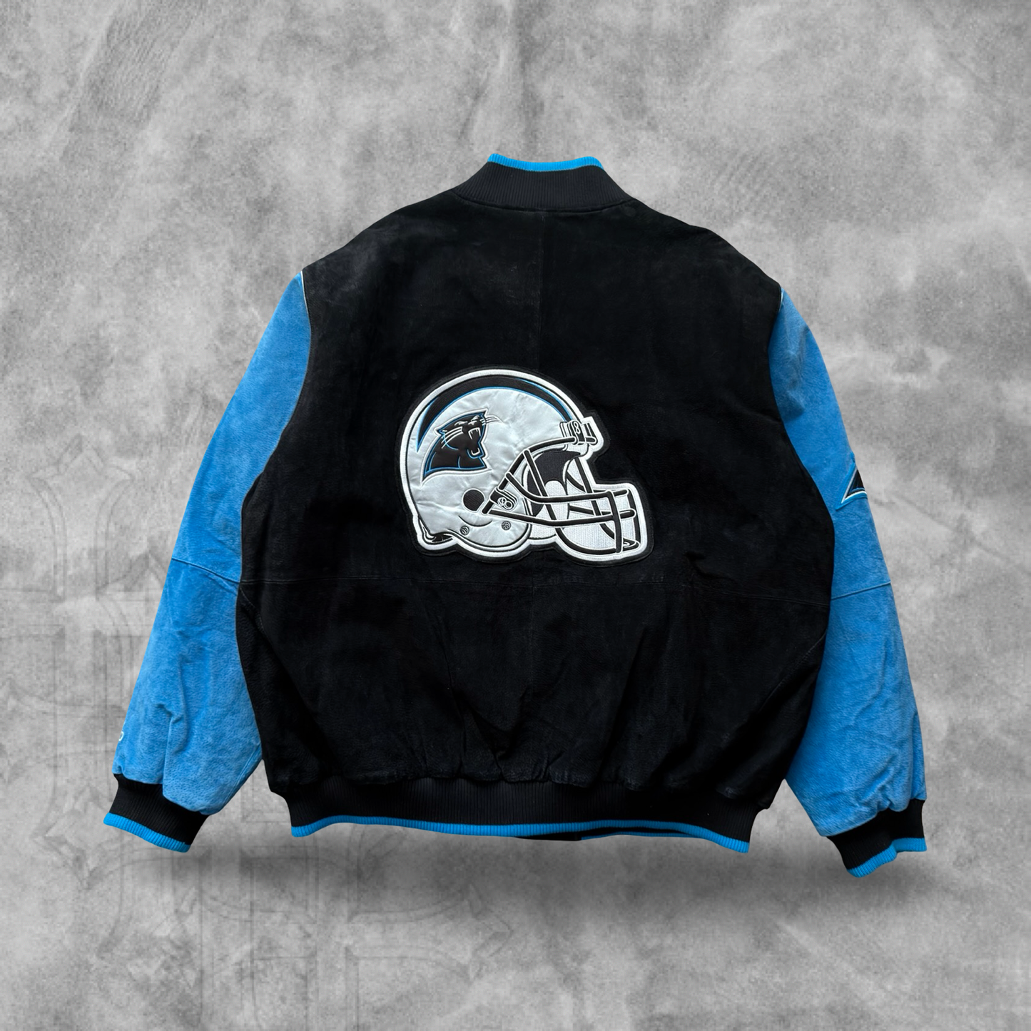 Black Suede Carolina Panthers Jacket 1998 (XL)