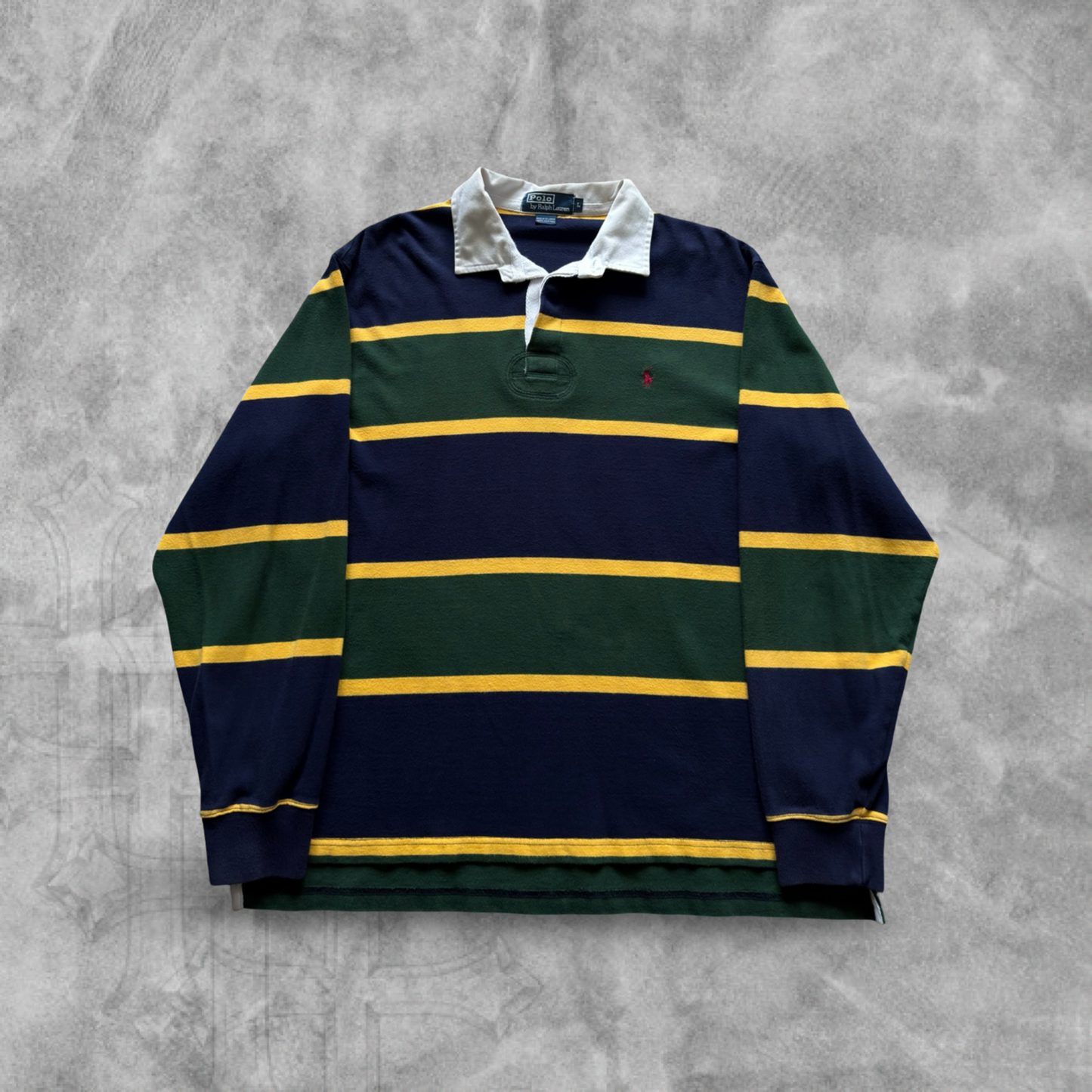Multicolored Polo Ralph Lauren Rugby Shirt 1990s (L)