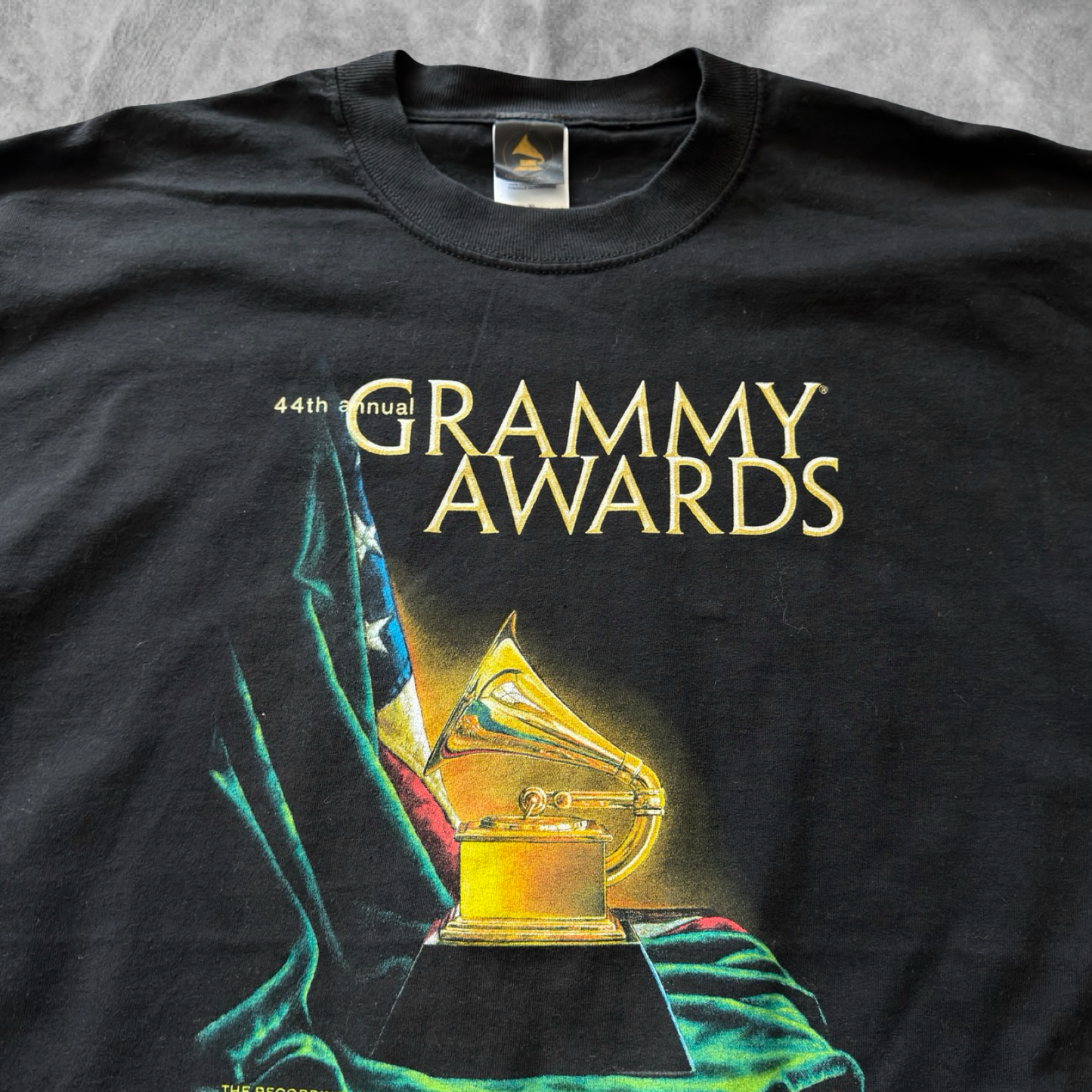Black 44th Annual Grammy Awards Shirt 2002 (XL)