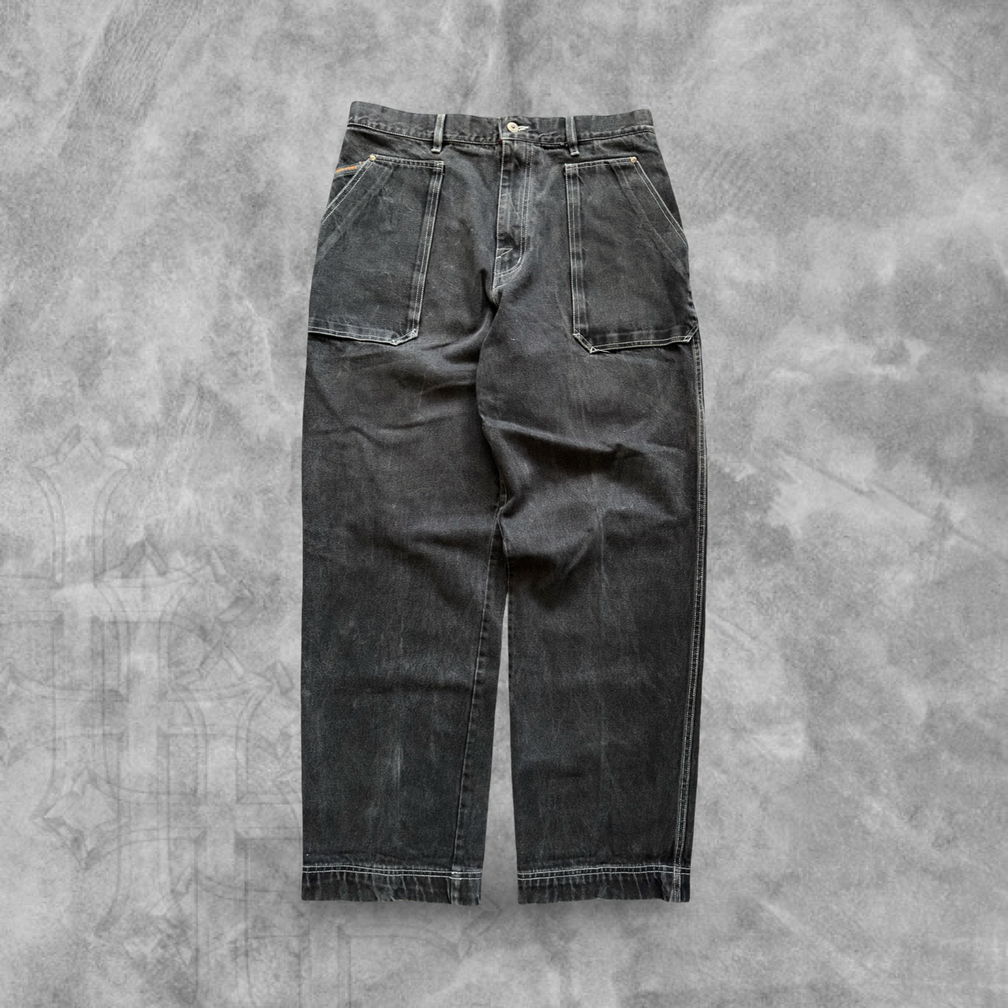 Black Denim Fat Albert Fubu Platinum Jeans 1990s (36x34)