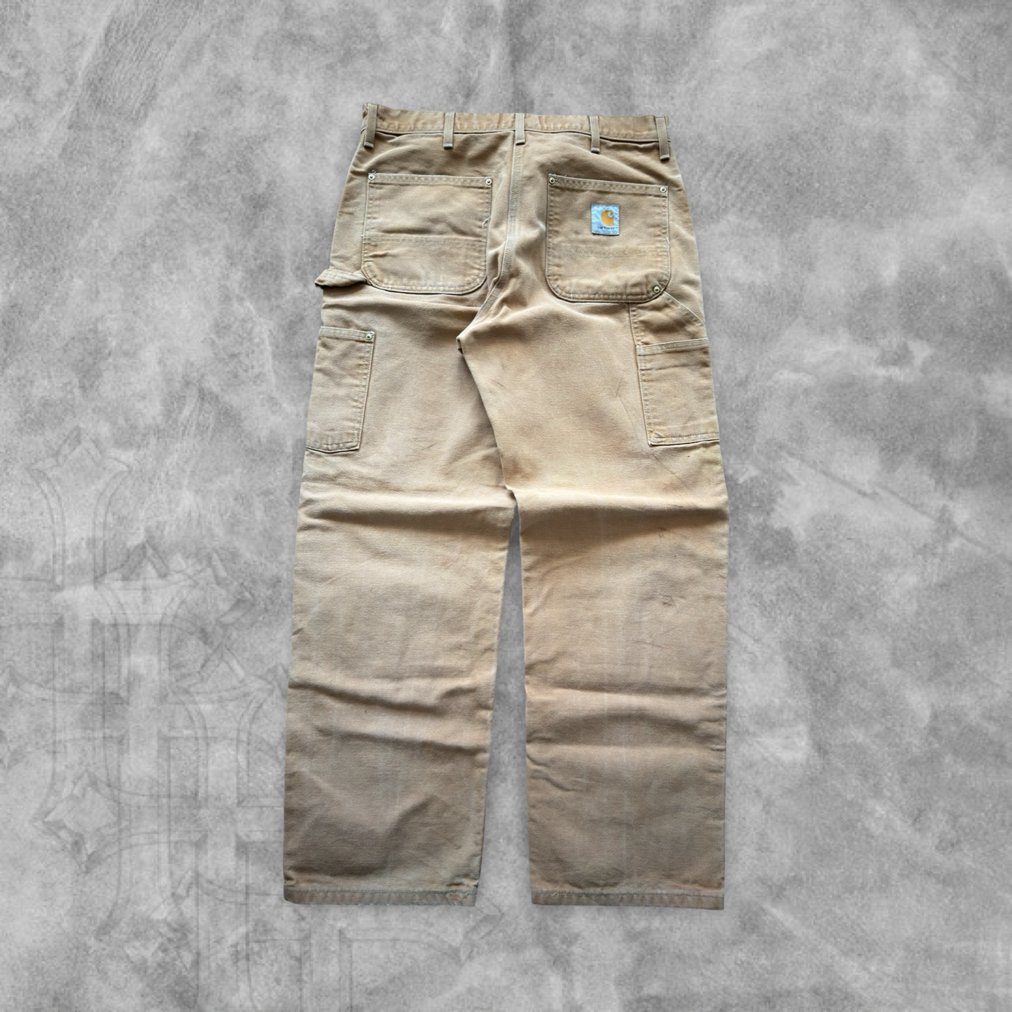 Tan Carhartt Double Knee Carpenter Pants 1990s (36x32)