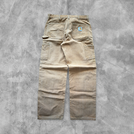 Tan Carhartt Double Knee Carpenter Pants 1990s (36x32)