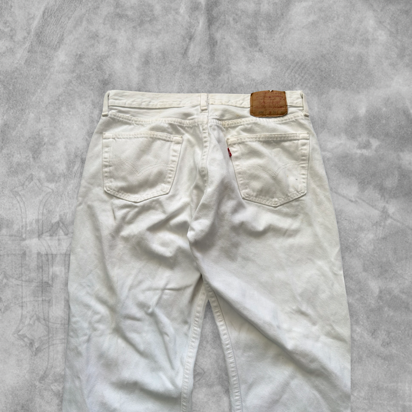 White Denim Levi’s 501 Jeans 1990s (32x28)