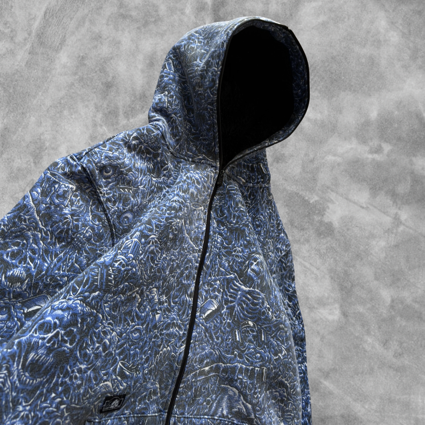 Blue Lurking Class AOP Hooded Full Zip Jacket 2000s (XL)