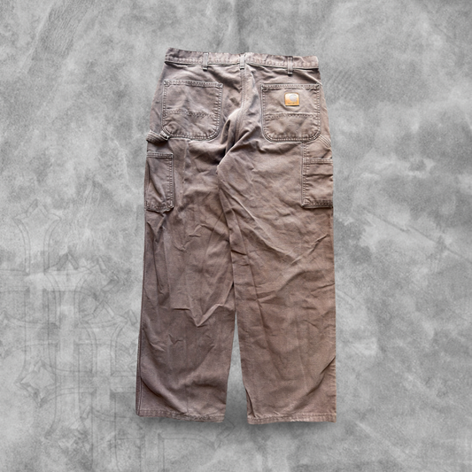 Chocolate Brown Carhartt Carpenter Pants 1990s (36x30)