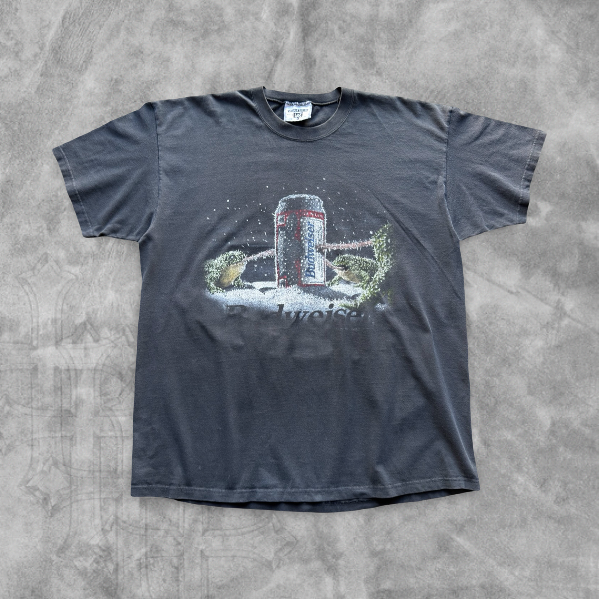 Black Budweiser Frosted Frogs Shirt 1990s (L)