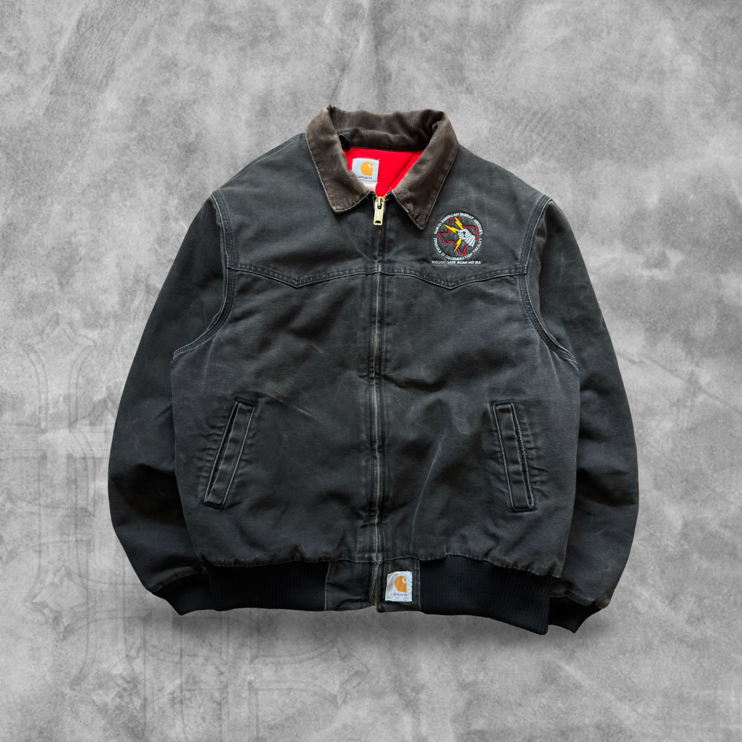 Black Faded Santa Fe Carhartt Jacket 1990s (L)