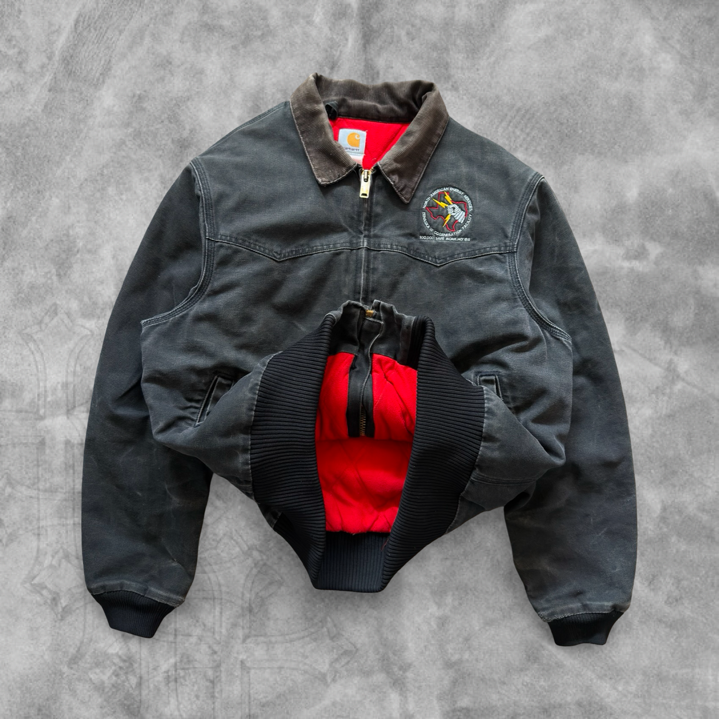 Black Faded Santa Fe Carhartt Jacket 1990s (L)