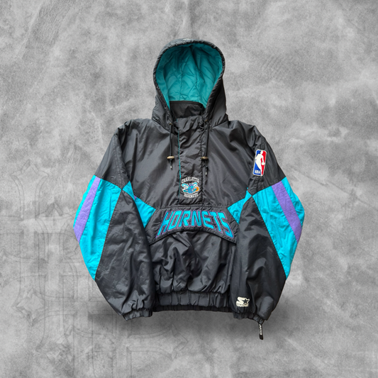 Black Charlotte Hornets Starter Jacket 1990s (L)
