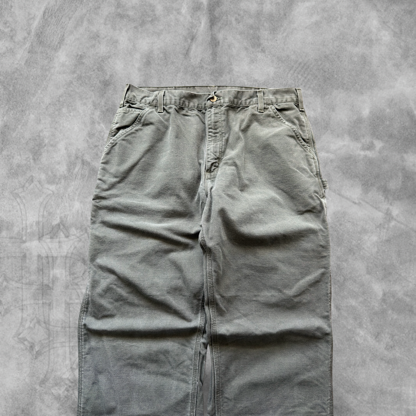Olive Green Carhartt Carpenter Pants 1990s (36x30)