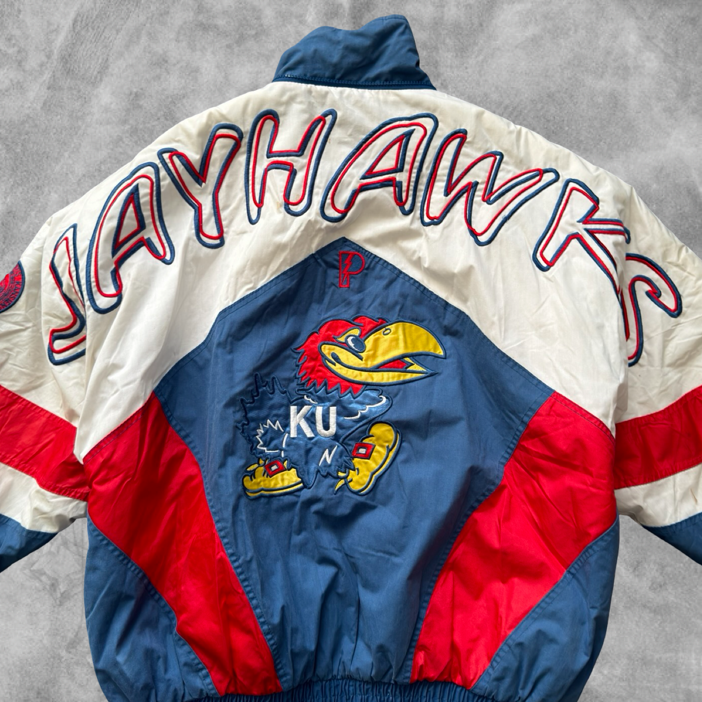 White Kansas Jayhawks Pro Player Jacket 1990s (XL)