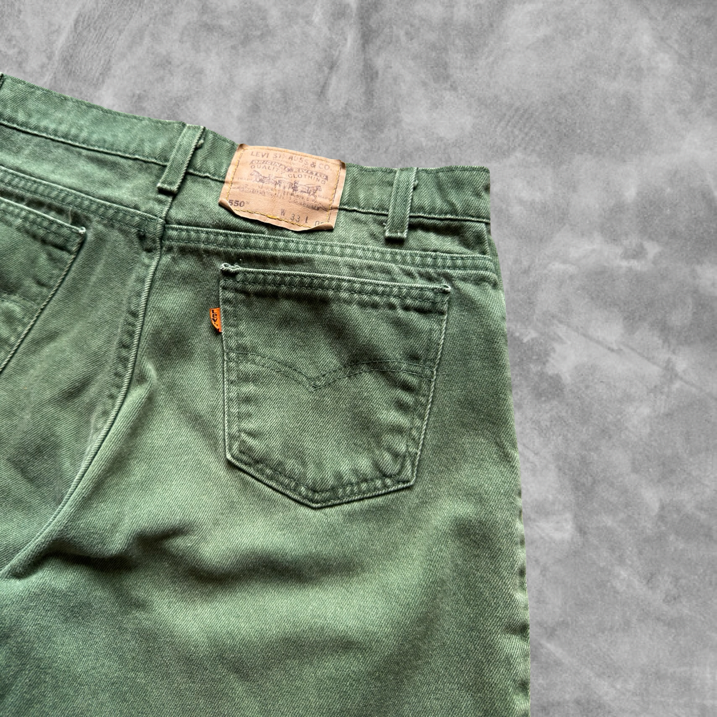 Sage Green Levi’s Orange Tab Shorts 1990s (31)