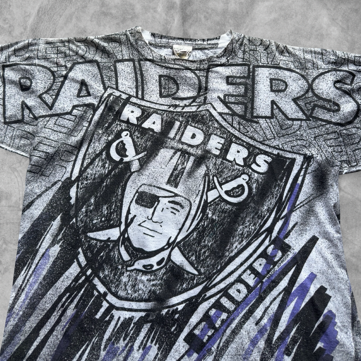 Multicolored Magic Johnson Oakland Raiders Shirt 1994 (L)