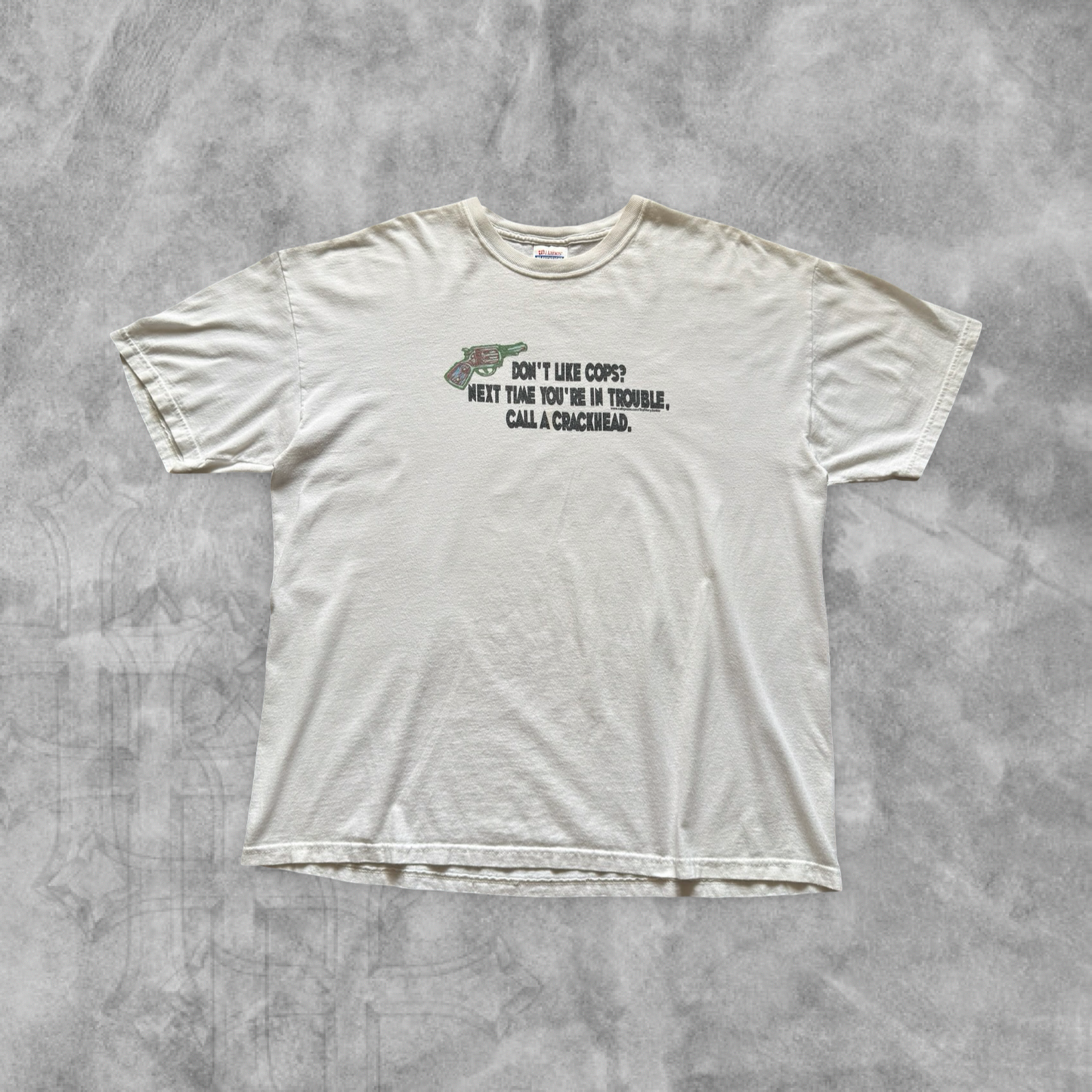 White Call A CrackHead Shirt 2000s (XL)