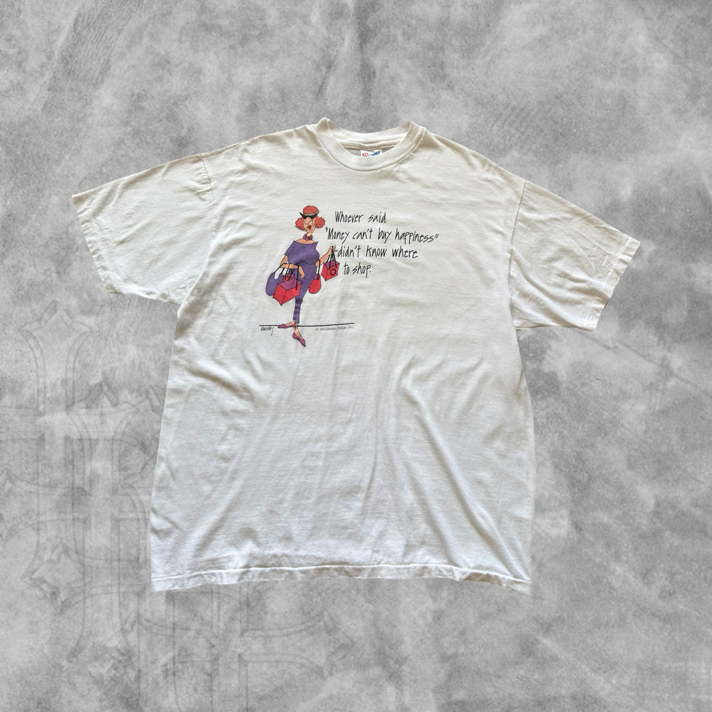 White “Money Can’t Buy Happiness” Shirt 1992 (XL)