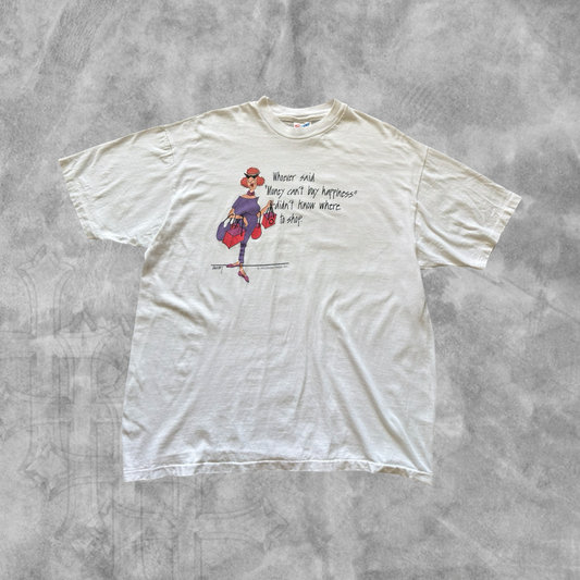 White “Money Can’t Buy Happiness” Shirt 1992 (XL)