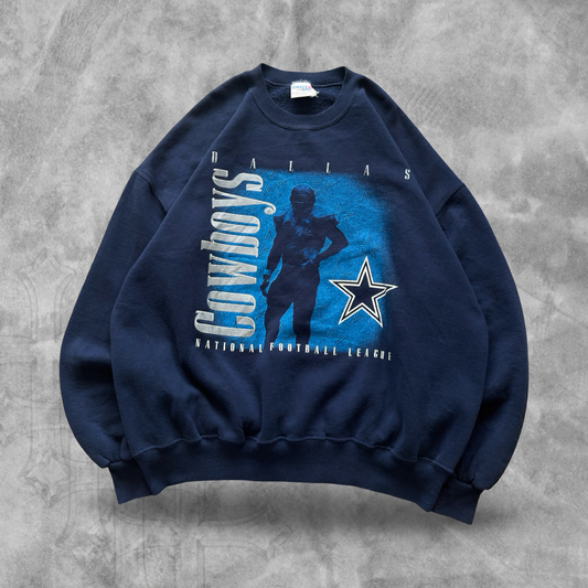 Navy Blue Dallas Cowboys Sweatshirt 1990s (XL)