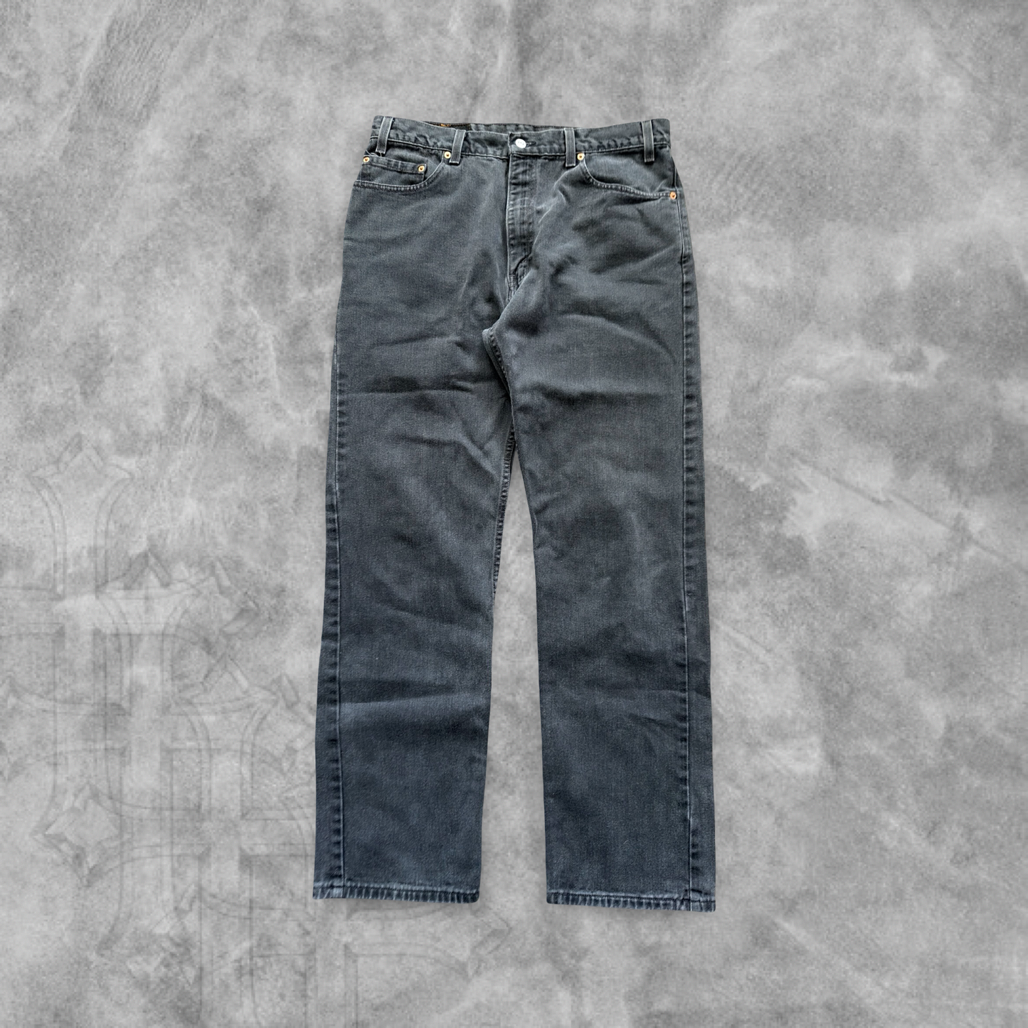 Faded Black Denim Levi’s 505 Jeans 2000s (34x31)