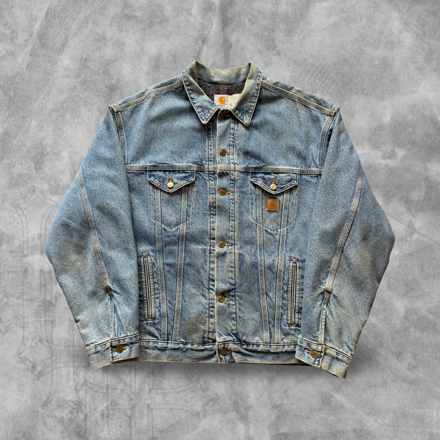 Faded Denim Carhartt Trucker Jacket 1990s (XL)