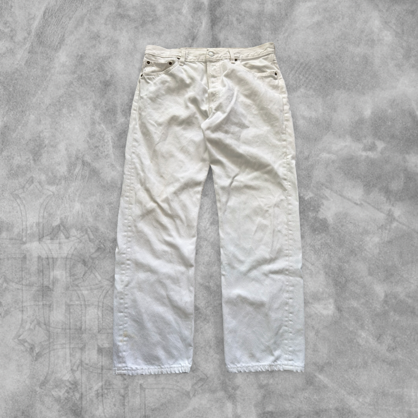 White Denim Levi’s 501 Jeans 1990s (32x28)