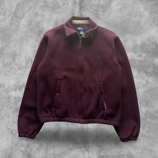 Maroon Fleece Polo Ralph Lauren Jacket 1990s (M)