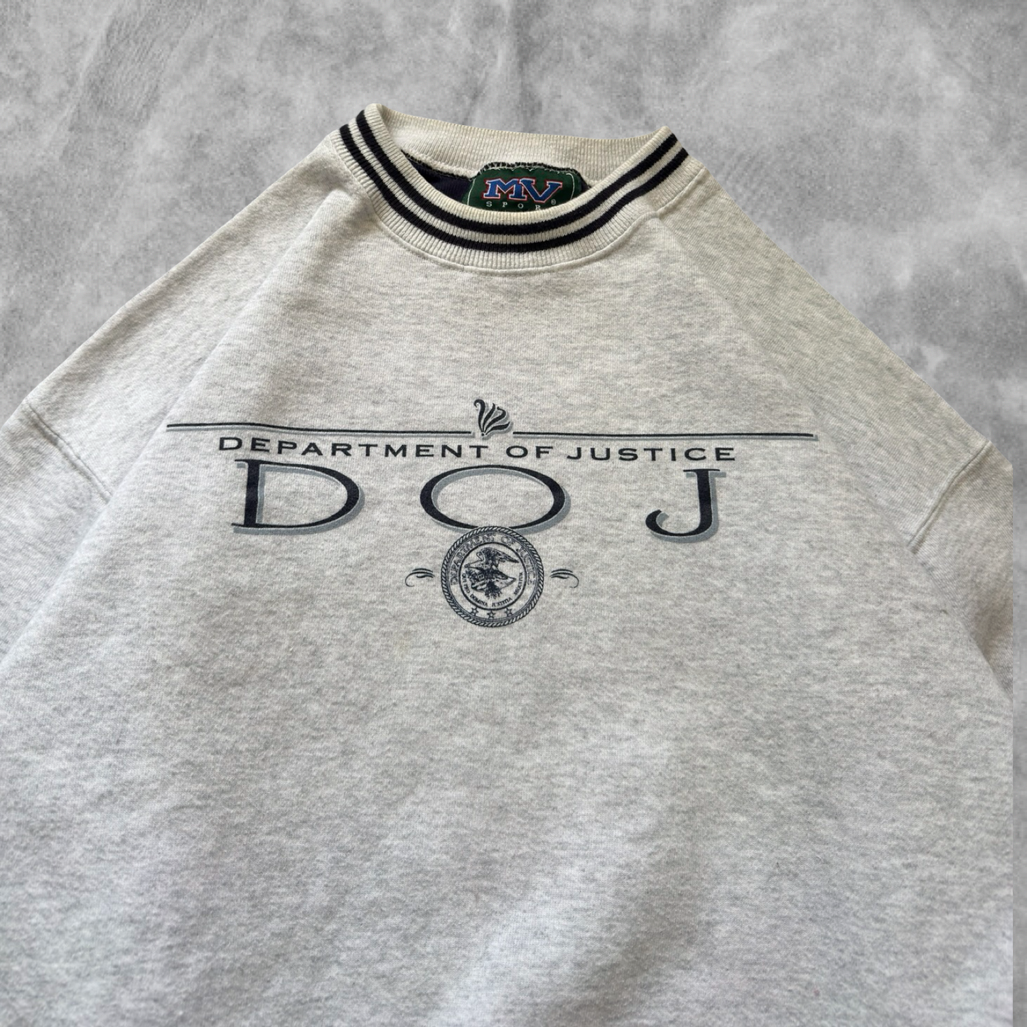 Gray Department Of Justice Sweatshirt 1990s (L)