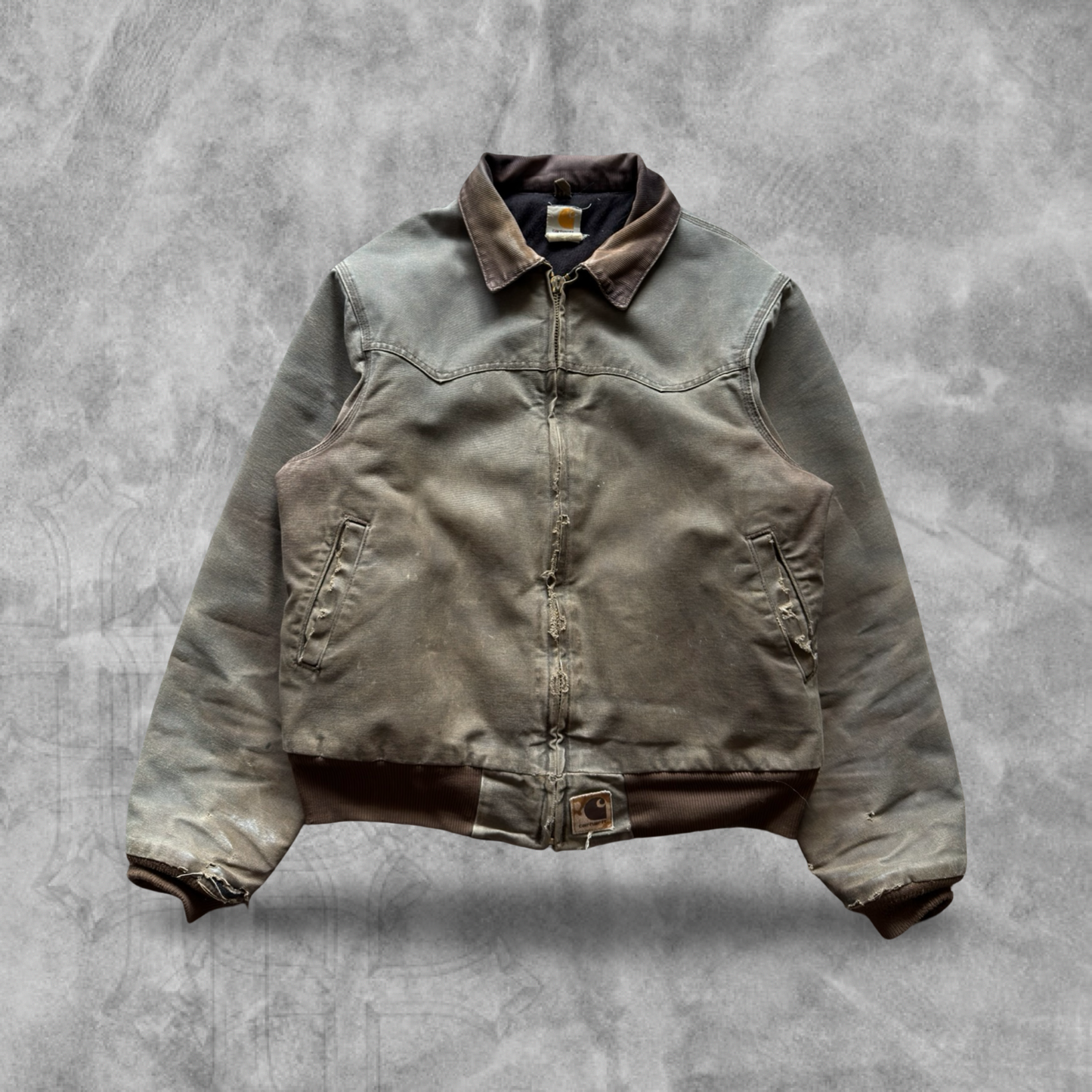 Faded Distressed Brown Carhart Santa Fe Jacket 2003 (L)