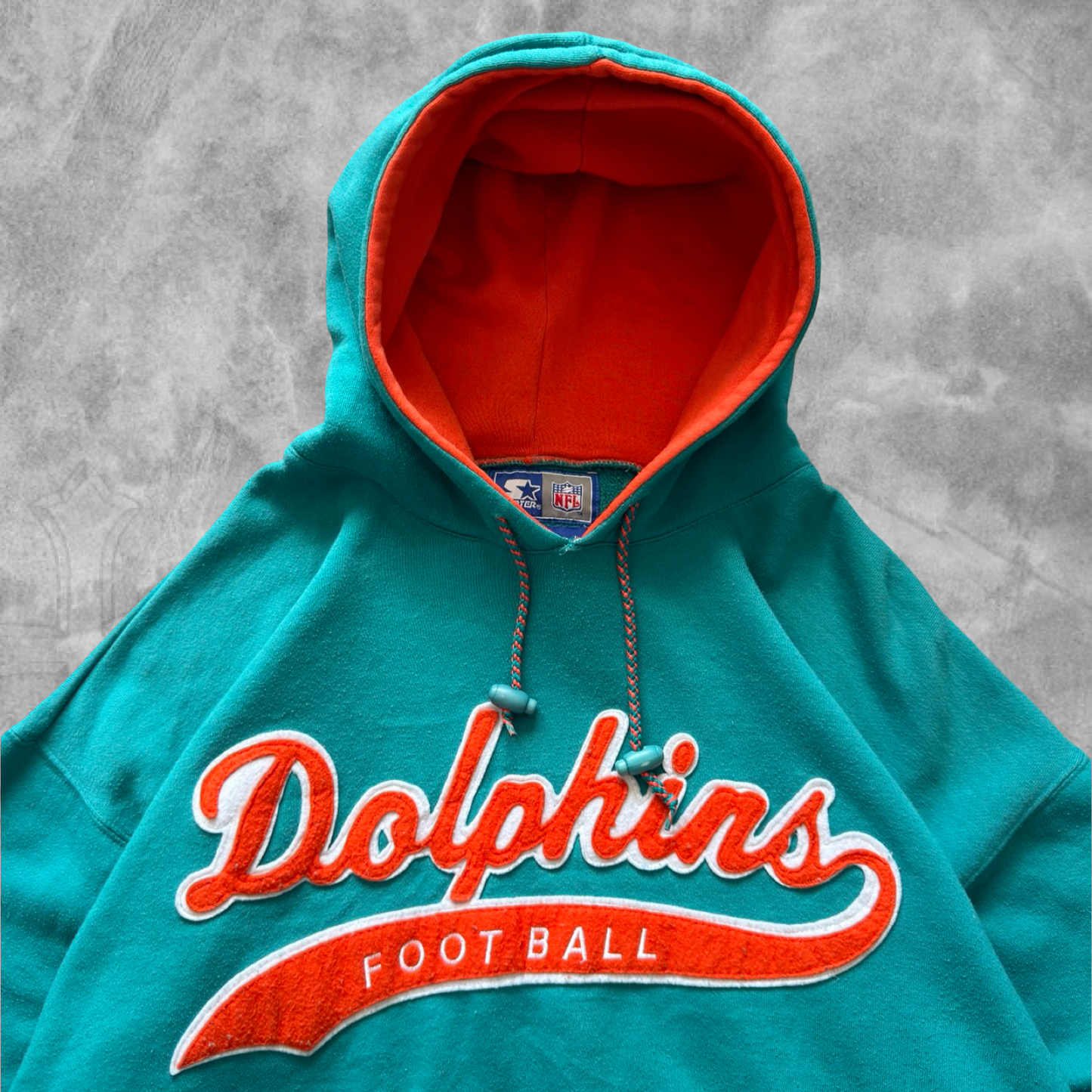 Teal Miami Dolphins Starter Hoodie 1990s (L)