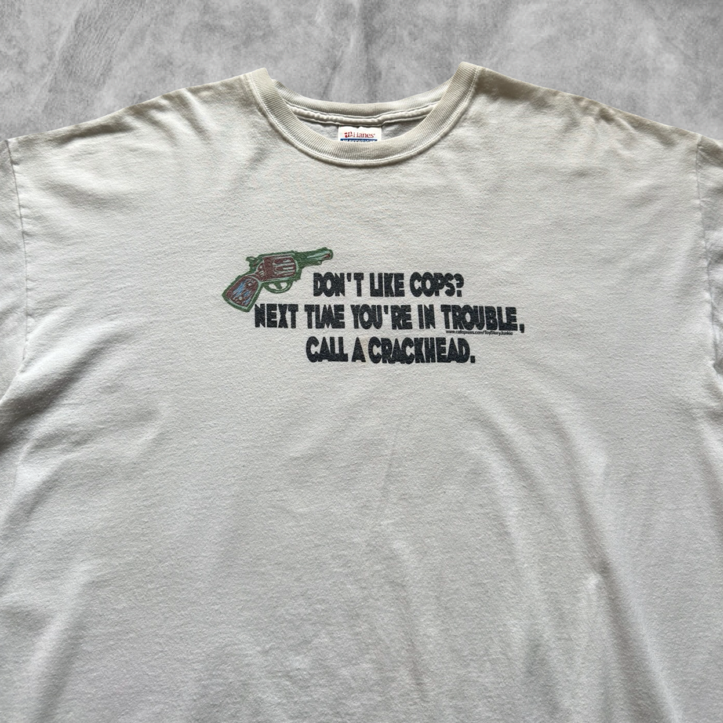 White Call A CrackHead Shirt 2000s (XL)