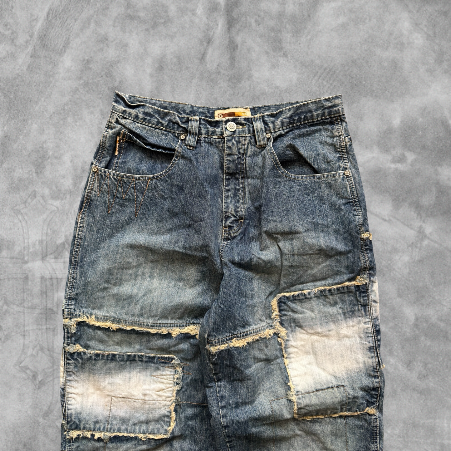 Denim Patch Work South Pole Jeans 2000s (32x30)