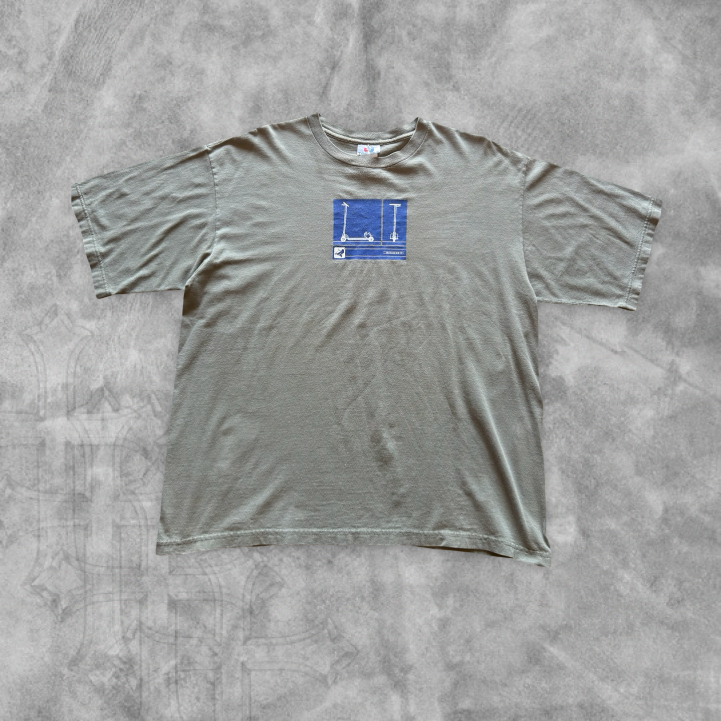 Olive Green Scooter Shirt 1990s (XL)