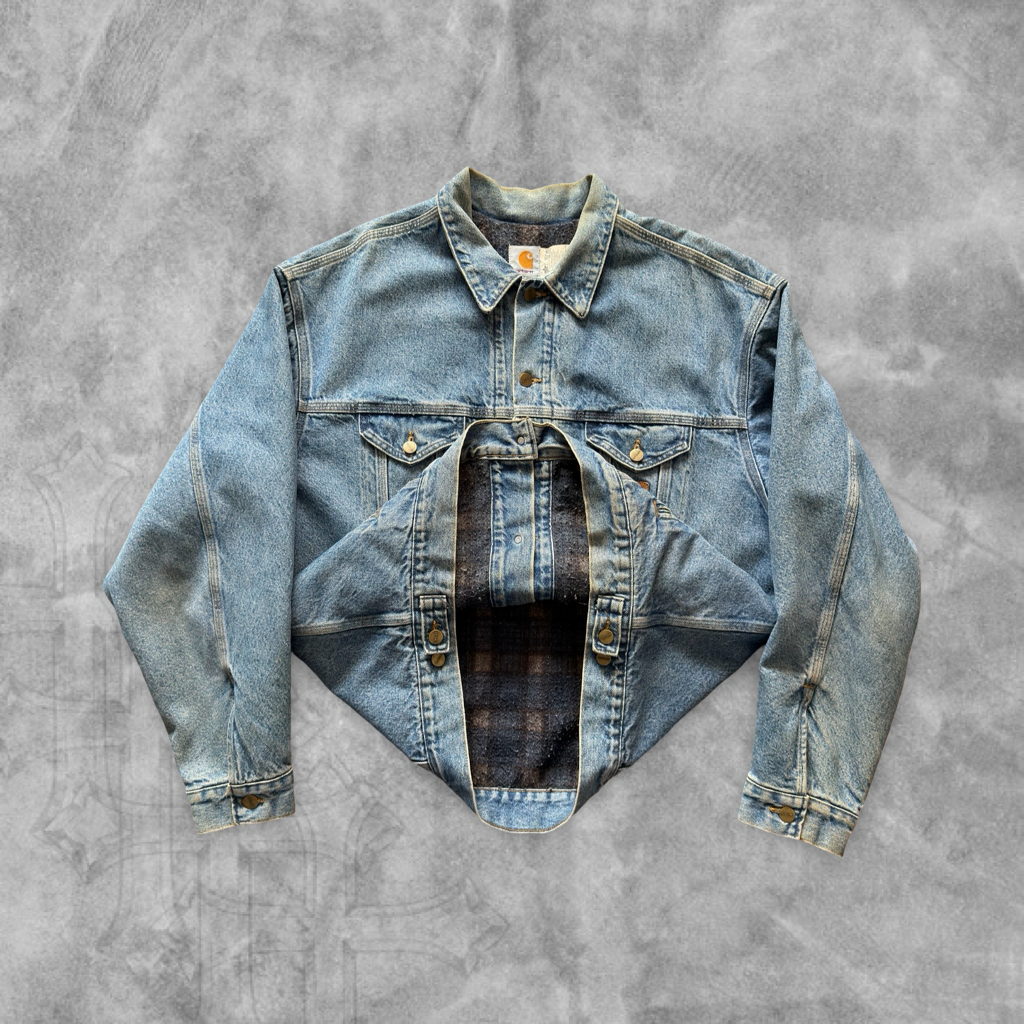 Faded Denim Carhartt Trucker Jacket 1990s (XL)
