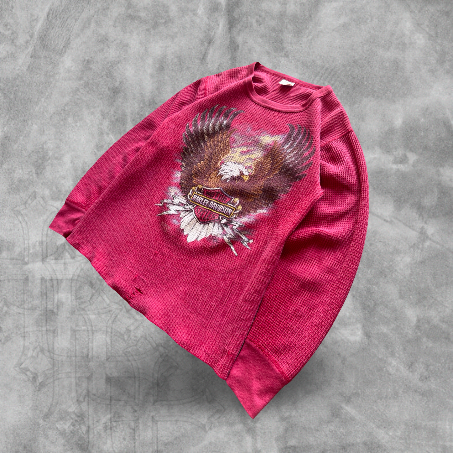 Cherry Harley Davidson Thermal Shirt 1980s (S)