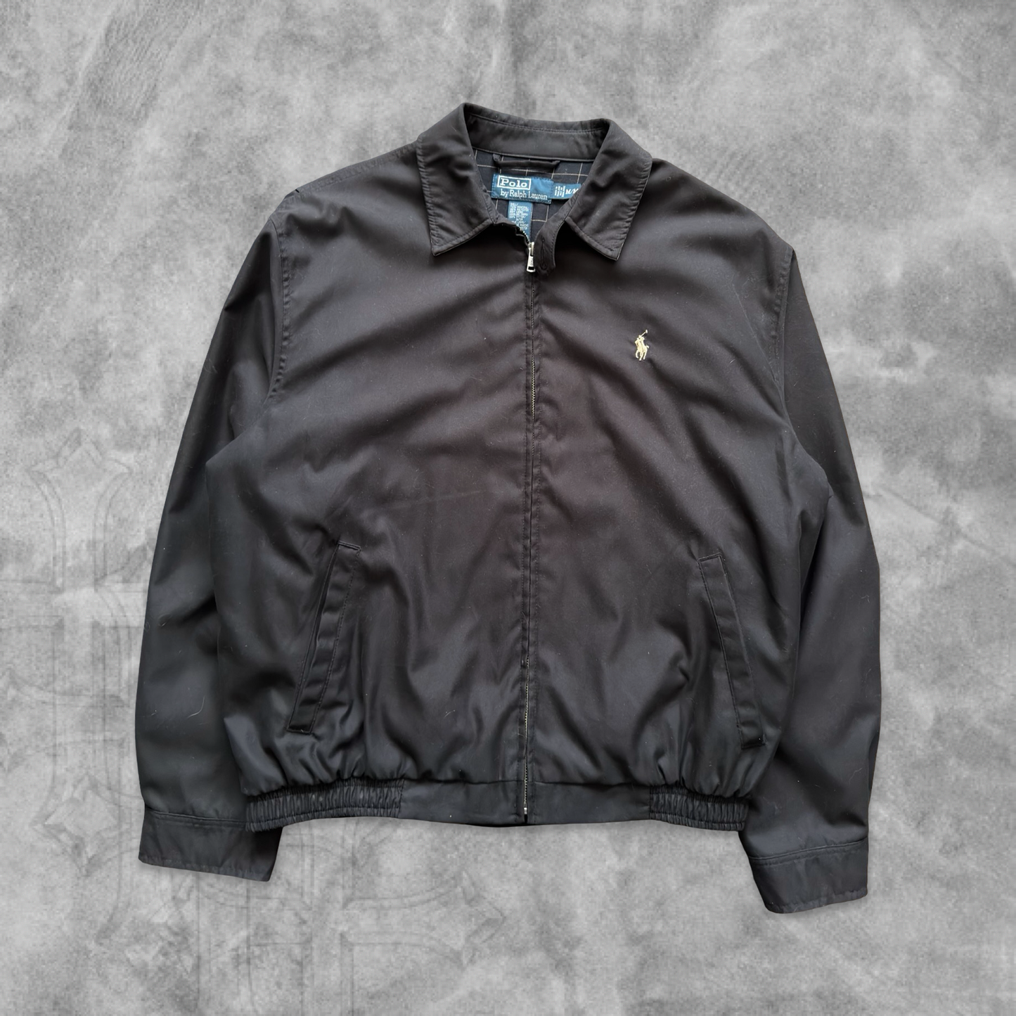 Black Polo Ralph Lauren Harrington Jacket 1990s (M)