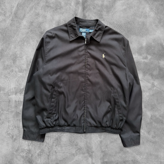 Black Polo Ralph Lauren Harrington Jacket 1990s (M)