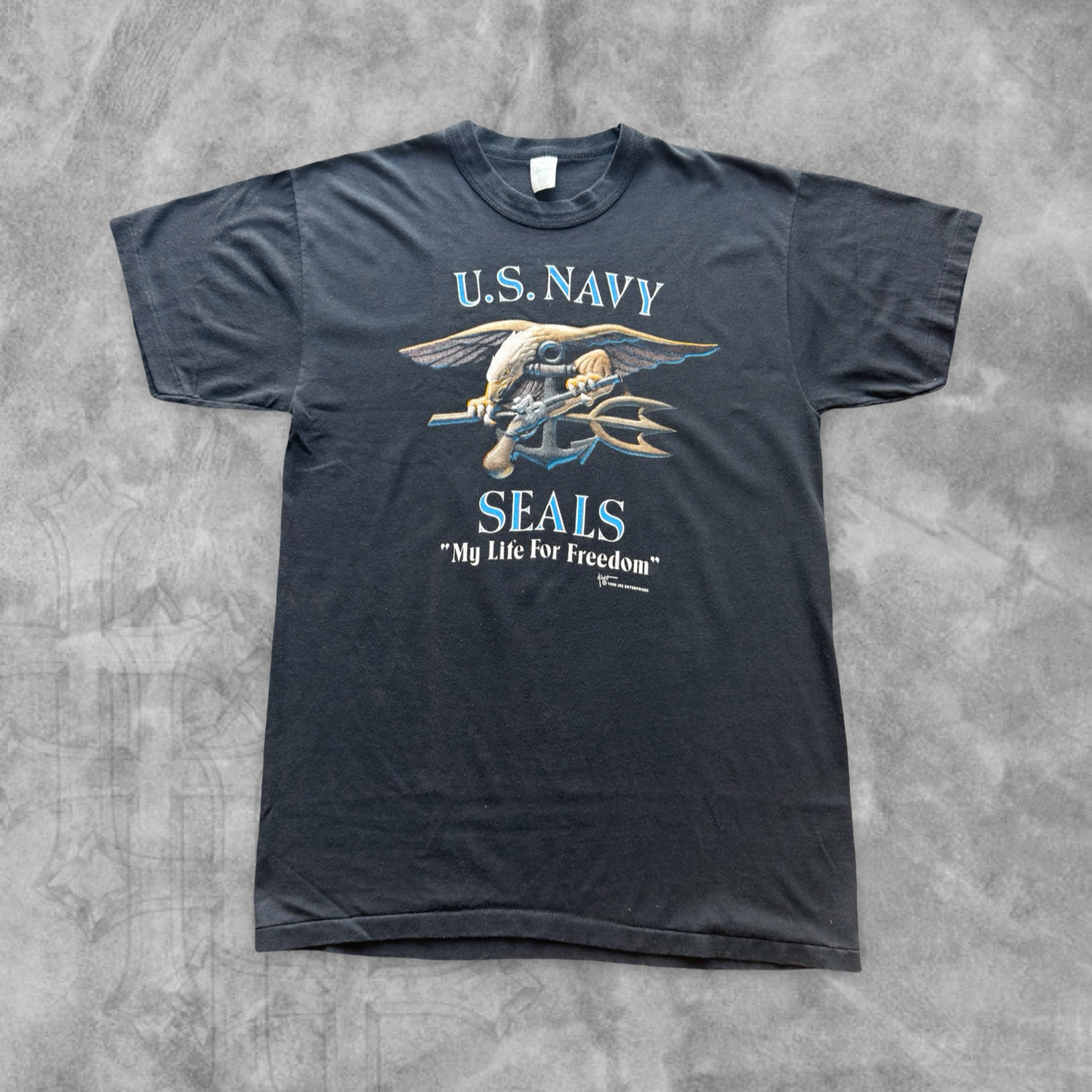 Faded Black U.S Navy Special Forces Shirt 1988 (S)