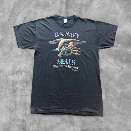 Faded Black U.S Navy Special Forces Shirt 1988 (S)