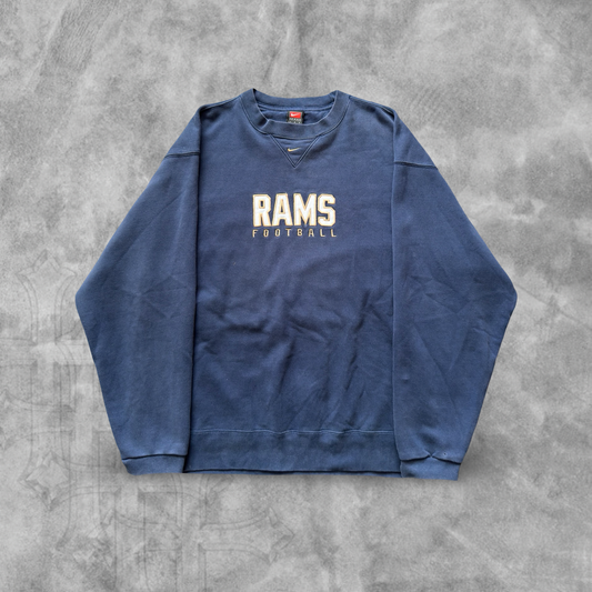 Navy Blue Los Angeles Rams Sweatshirt 1990s (XL)