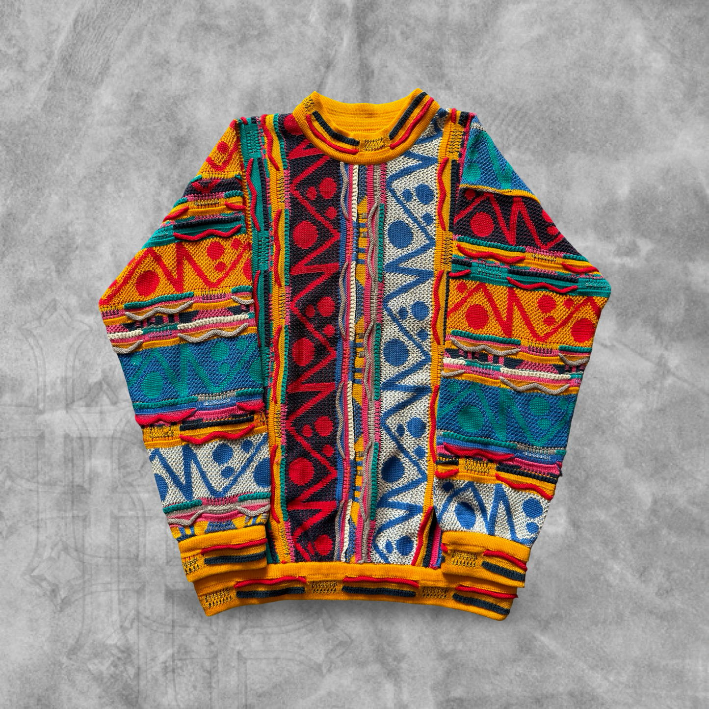 Multicolored Textured Coogi Sweater 1990s (L)