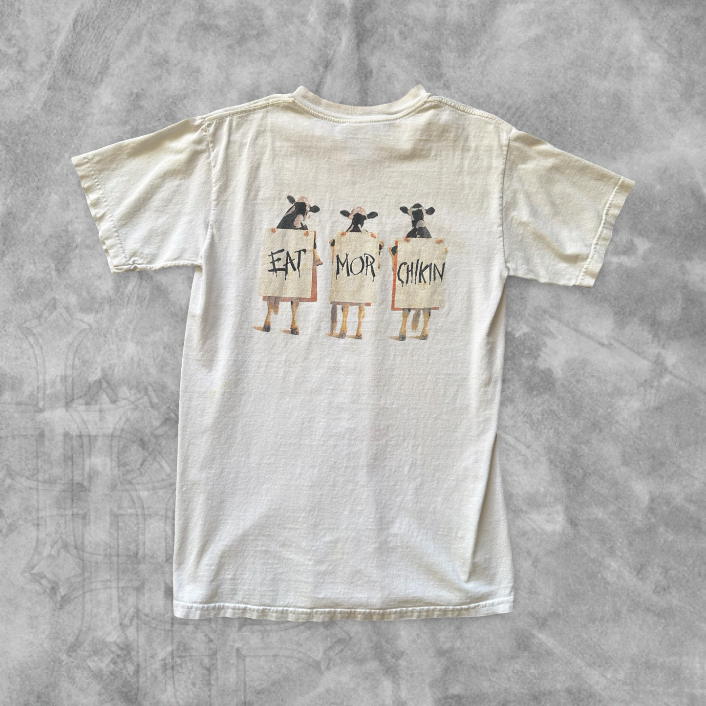 White Chick-Fi-La Eat More Chicken Campaign Shirt 1995 (S)