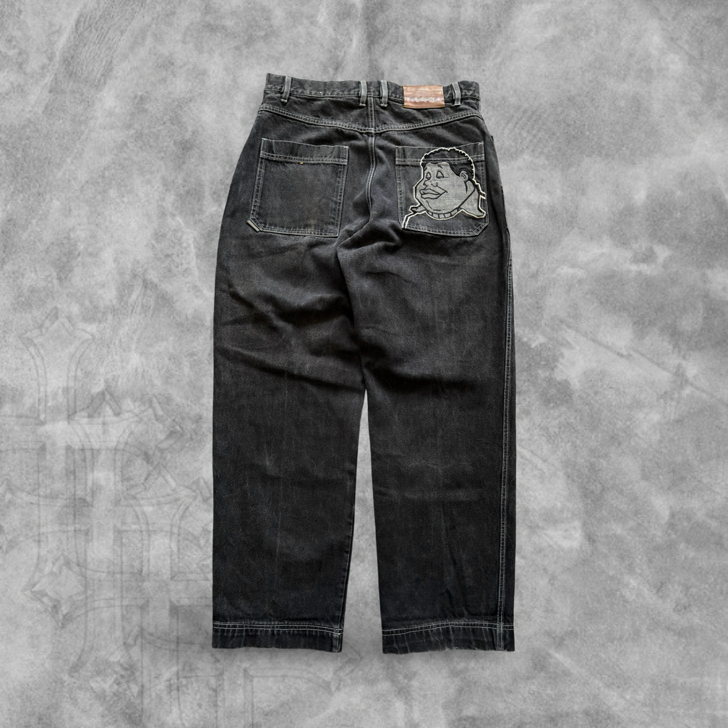 Black Denim Fat Albert Fubu Platinum Jeans 1990s (36x34)