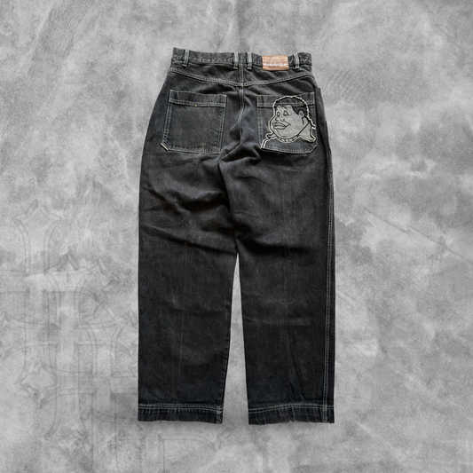 Black Denim Fat Albert Fubu Platinum Jeans 1990s (36x34)