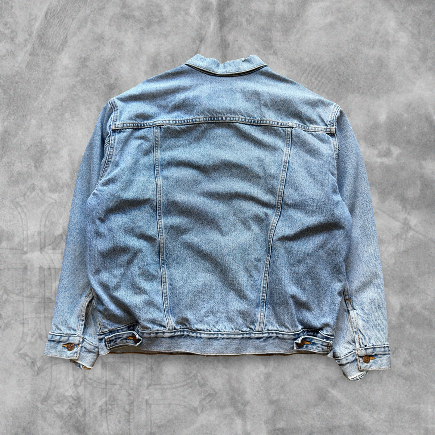 Faded Distressed Denim Levi’s Flannel Lined Jacket 1980s (XL)