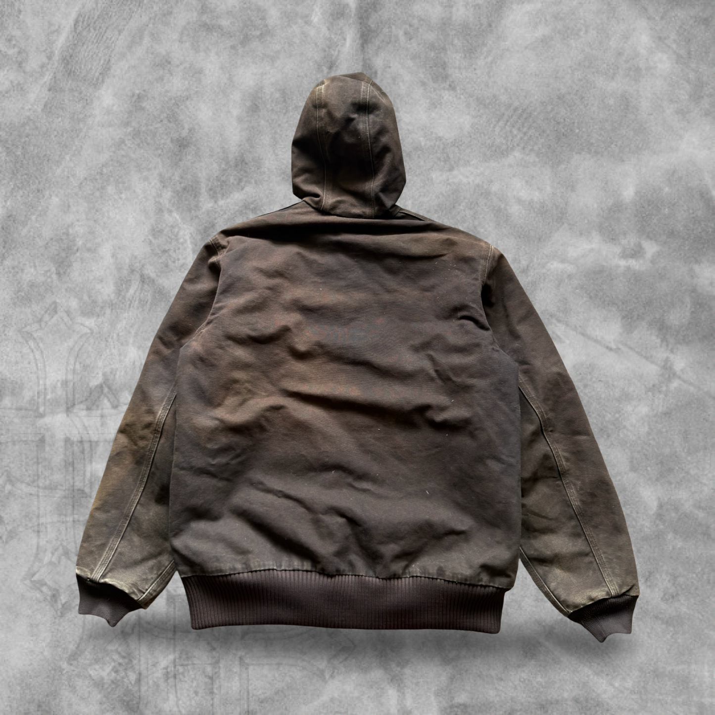 Faded Mocha Brown Carhartt Hooded Jacket 2000s (L)