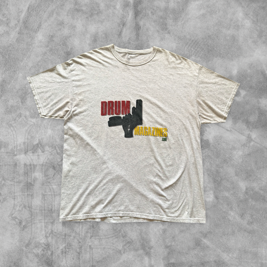 Heather Gray DrumMagazines.Com Shirt 1990s (XL)