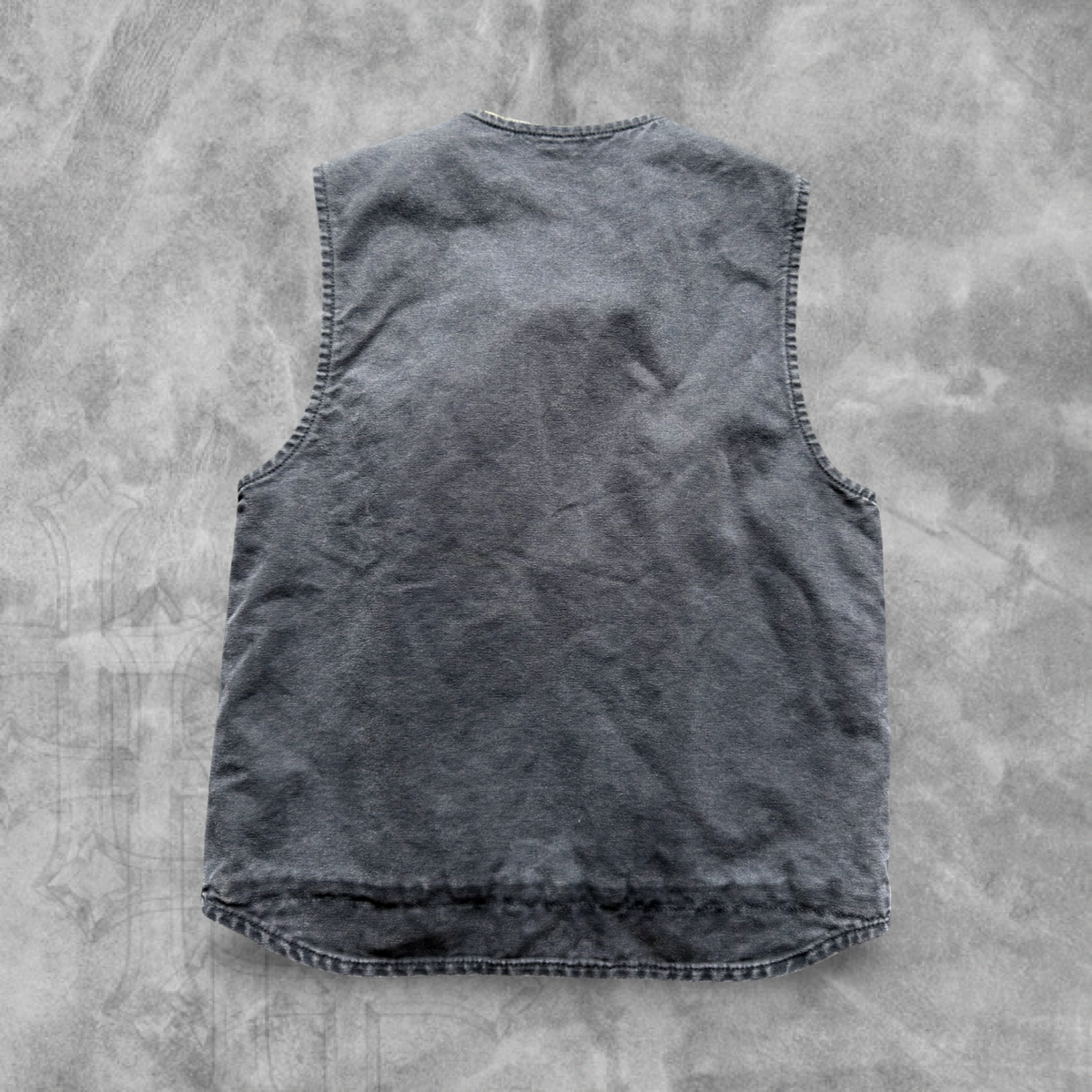 Charcoal Gray Carhartt Sherpa Lined Vest 2000s (M)