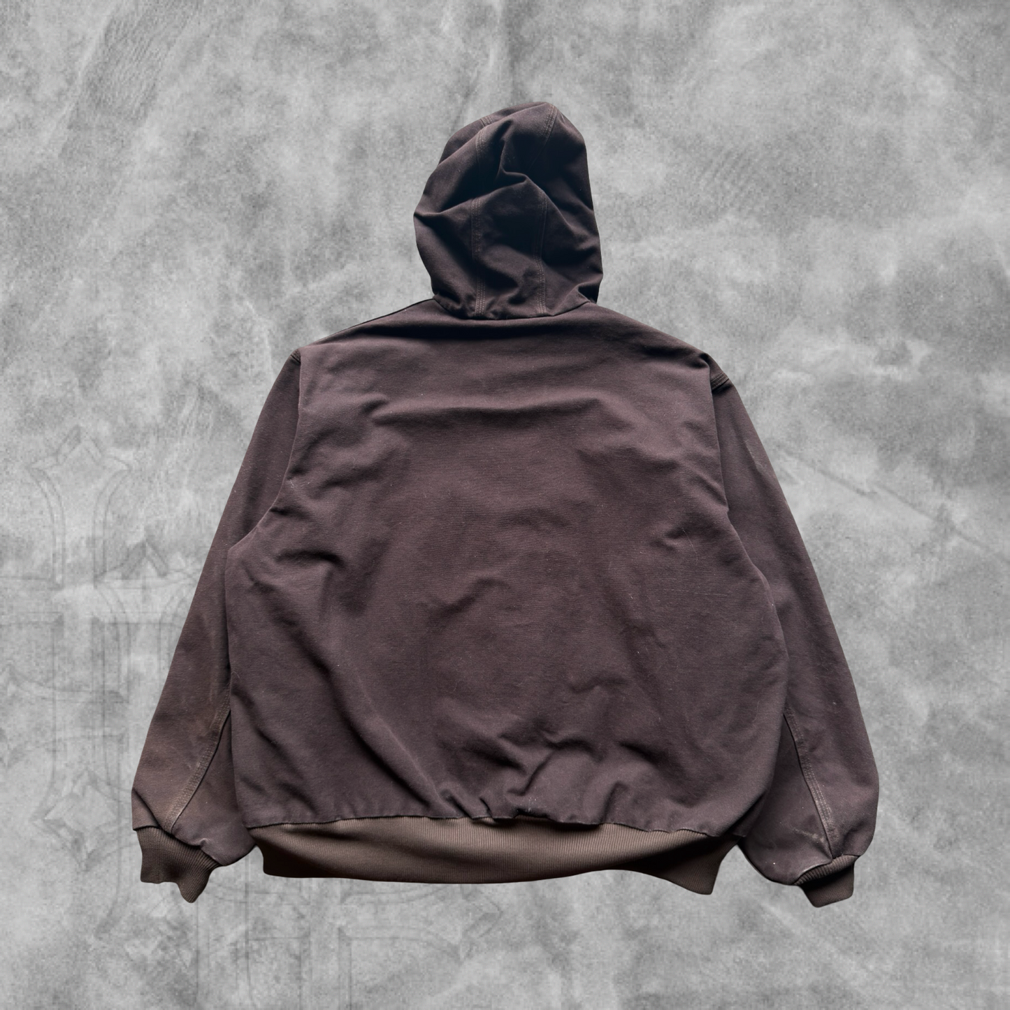 Chocolate Brown Carhartt Hooded Jacket 1990s (XXL)