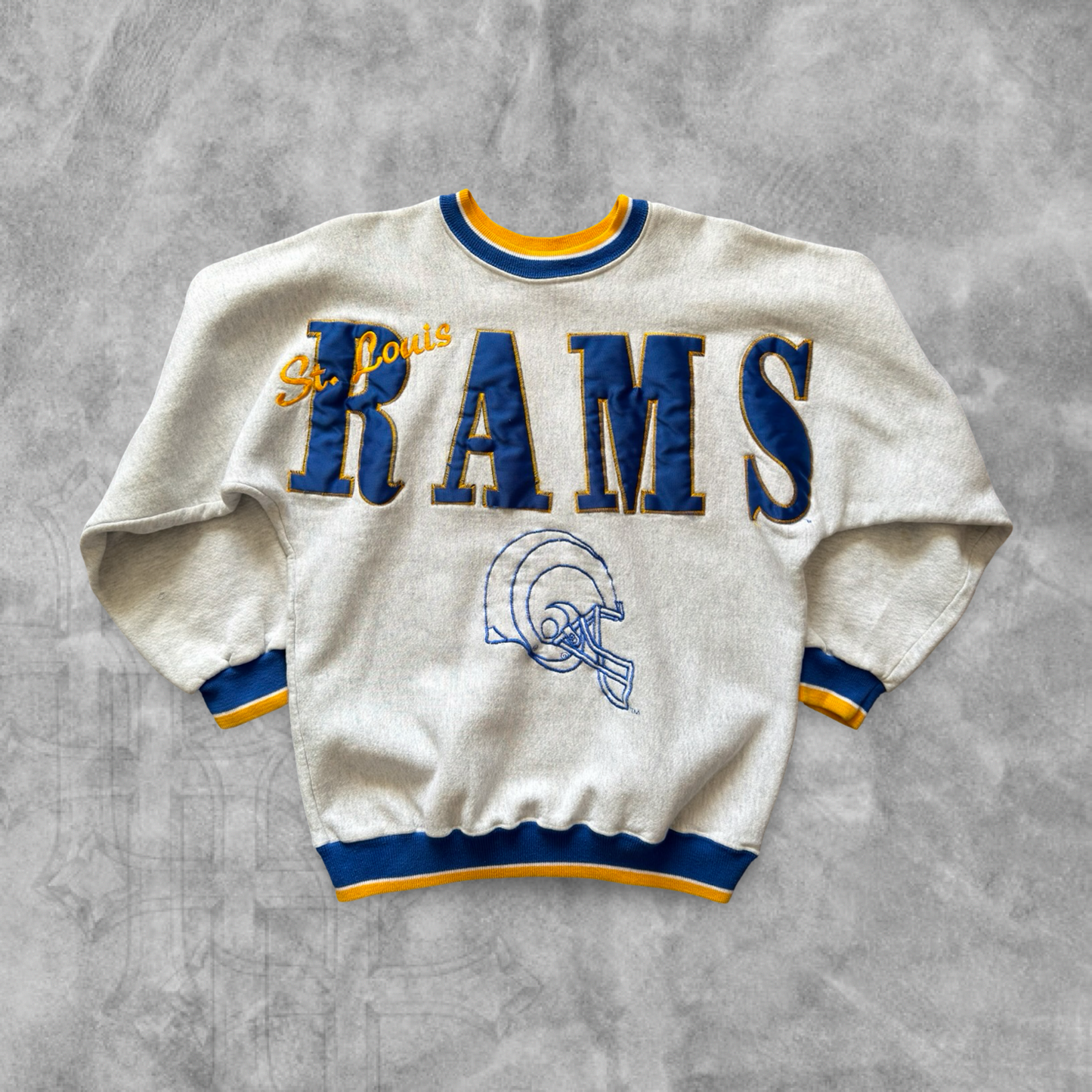 Heather Grey St. Louis Rams Sweatshirt 1990s (M)