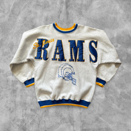 Heather Grey St. Louis Rams Sweatshirt 1990s (M)