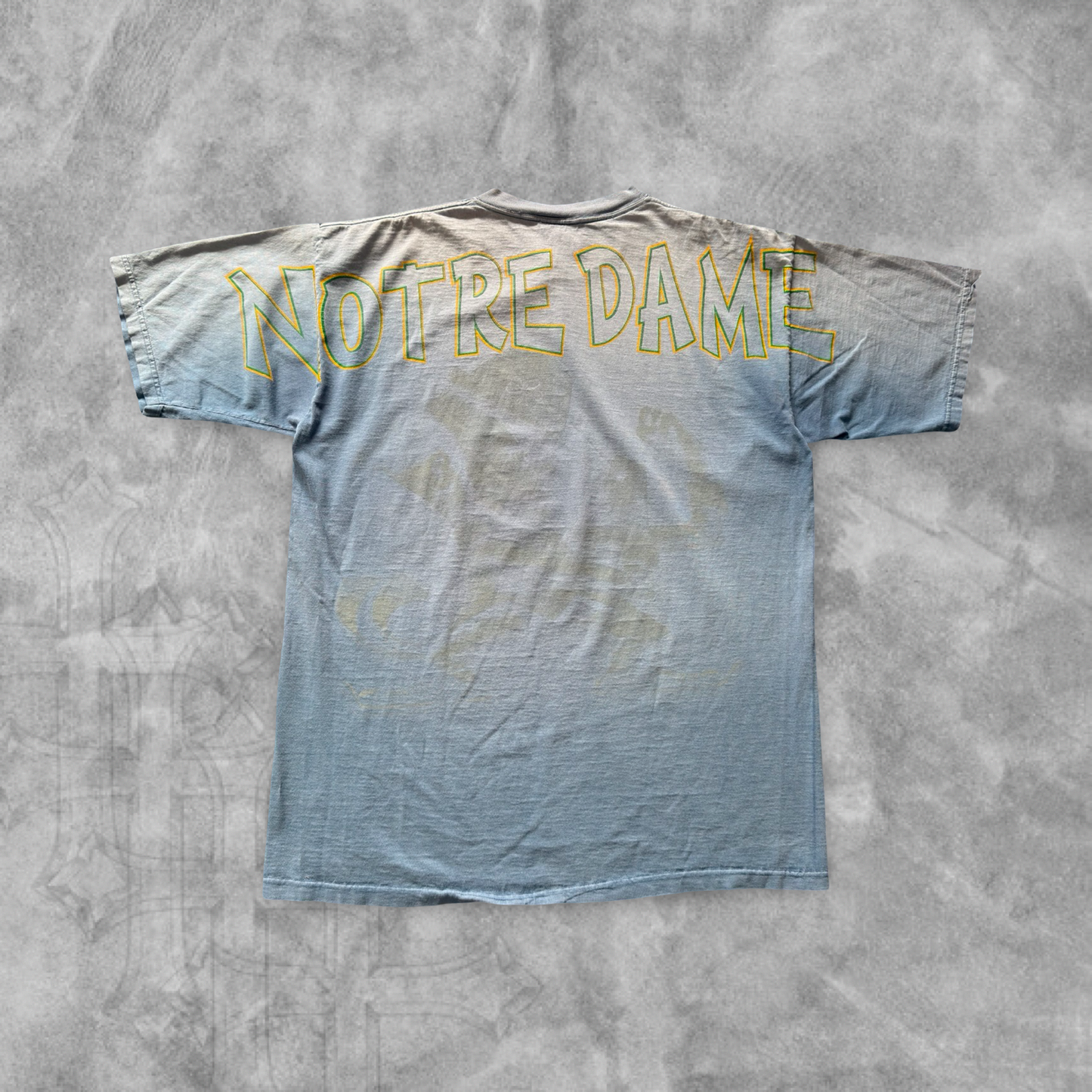 Faded Baby Blue Notre Dame Shirt 1990s (XL)
